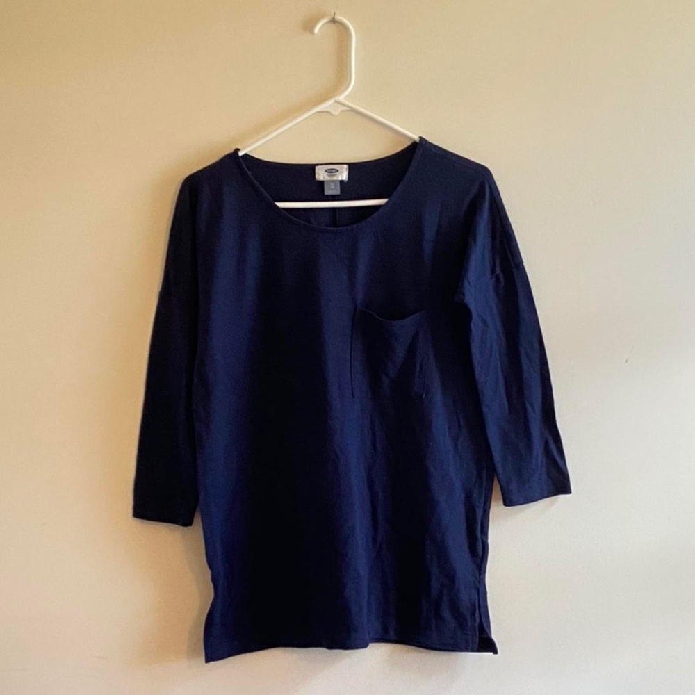 1/4 length sleeve navy blue Old Navy top
